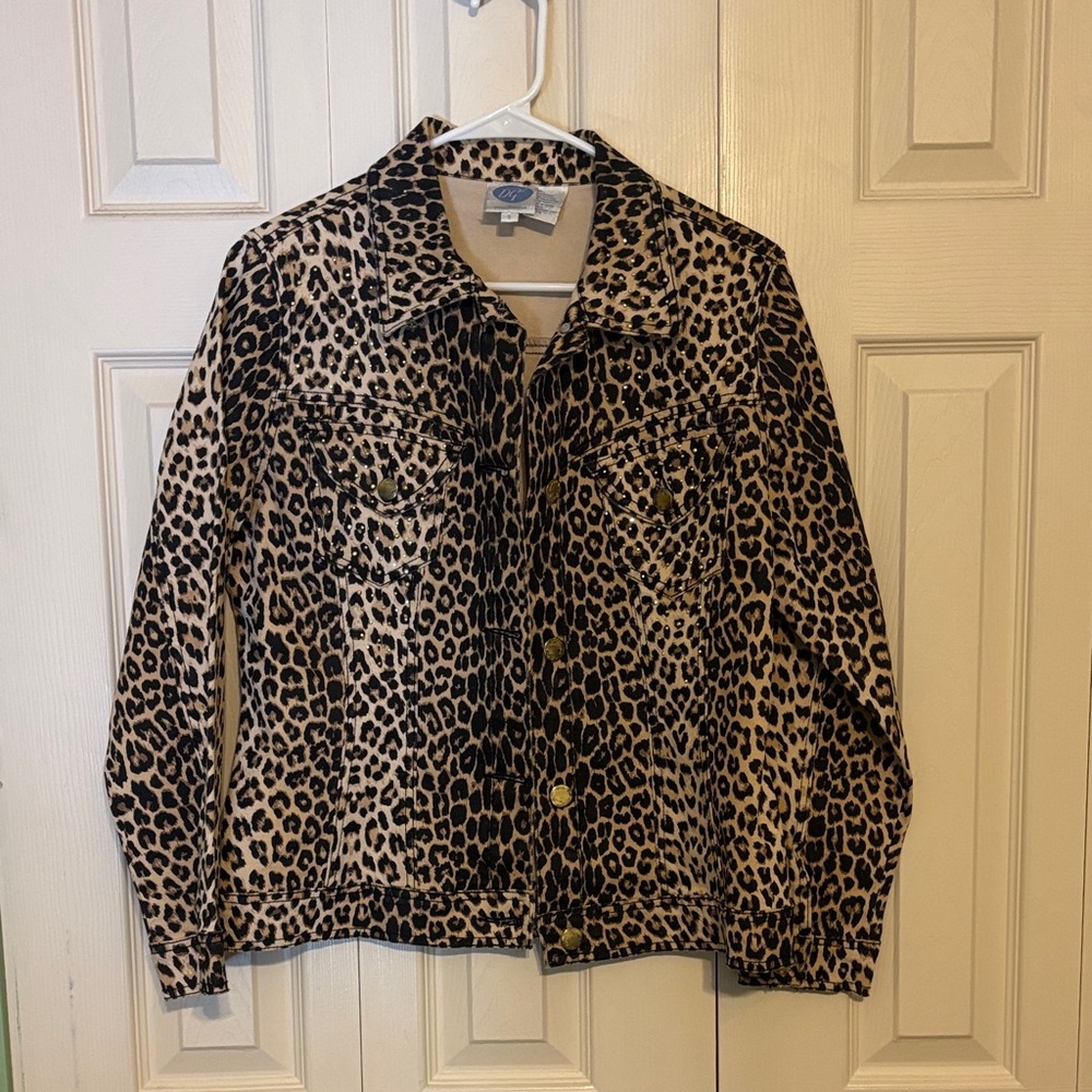 Diane Gilman Black and Tan Leopard Jacket